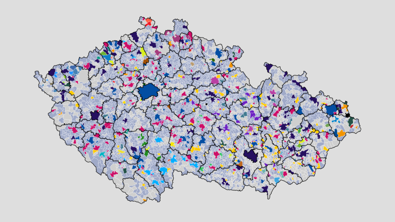 Jak volili vaši sousedé? MAPA ukazuje průběžné výsledky voleb ve všech obcích v Česku